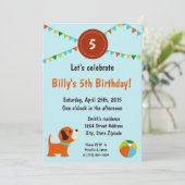 子犬誕生日招待状 招待状 (スタンド正面)