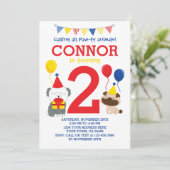 子犬誕生日招待状 招待状 (スタンド正面)