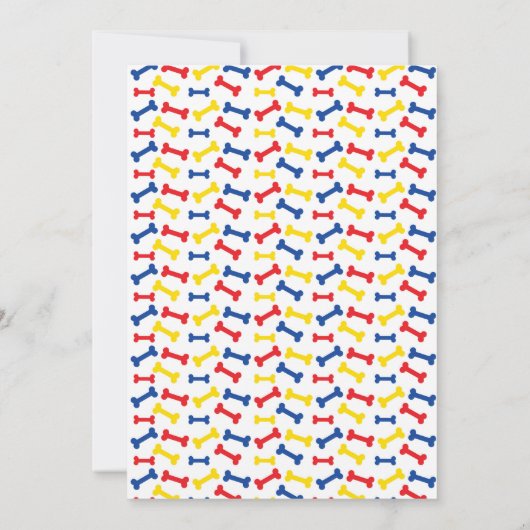 子犬誕生日招待状 招待状 (裏面)