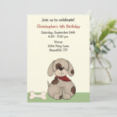 子犬誕生日招待状 招待状 (スタンド正面)