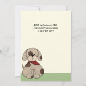 子犬誕生日招待状 招待状 (裏面)