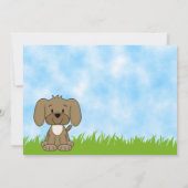 子犬誕生日招待状 招待状 (裏面)