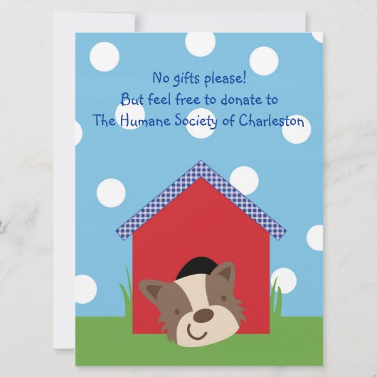 子犬誕生日 招待状 (裏面)