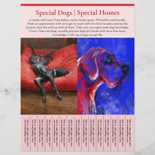 子犬販売チラシテンプレート チラシ (正面)