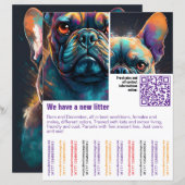 子犬販売チラシテンプレートQRコード (正面/裏面)