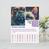 子犬販売チラシテンプレートQRコード (スタンド正面)