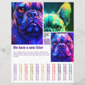 子犬販売チラシテンプレートQRコード (正面)