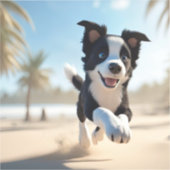 子犬遊のビーチ シール (正面)