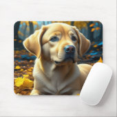 子犬遊の紅葉 マウスパッド (マウス)