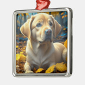 子犬遊の紅葉 メタルオーナメント (左)