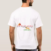 子犬遊を取りクール寄せ Tシャツ (裏面)