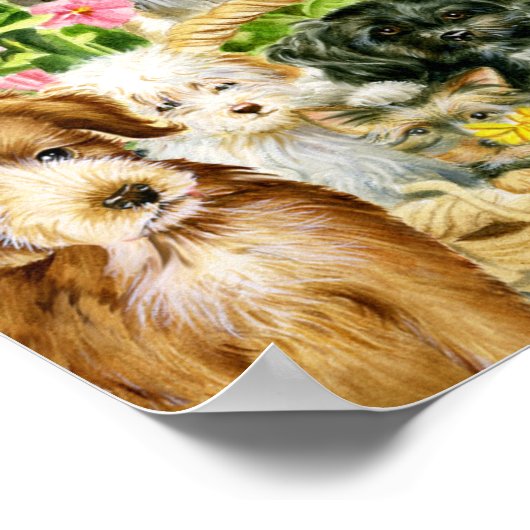 子犬遊 ポスター (角)