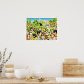 子犬遊 ポスター (キッチン)