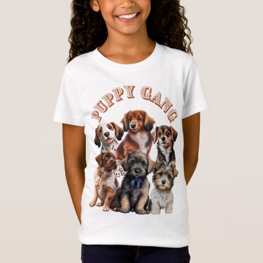 子犬集団 Tシャツ (正面)