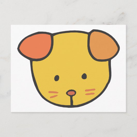 子犬顔 ポストカード (正面)