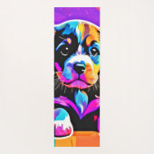 子犬鮮やかのアートワーク ヨガマット (裏面)
