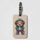 子犬1 ラゲッジタグ (正面縦)