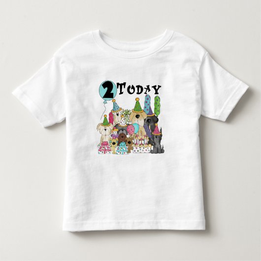 子犬2nd誕生日バッシュTシャツとギフト トドラーTシャツ (正面)