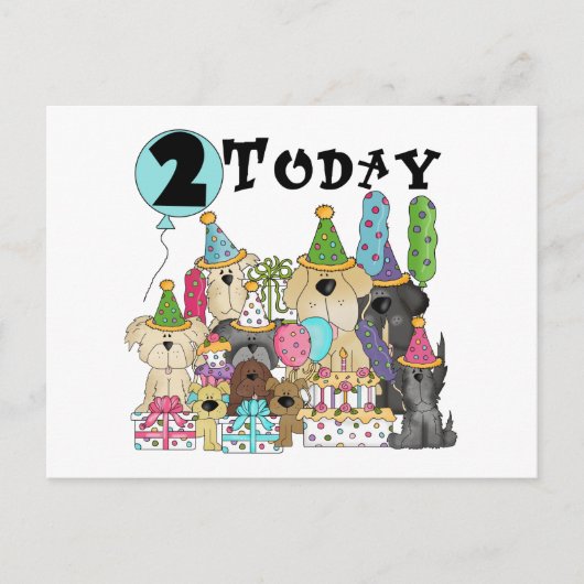 子犬2nd誕生日バッシュTシャツとギフト ポストカード (正面)