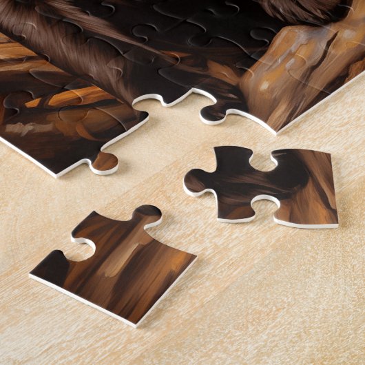 子犬3頭 ジグソーパズル (側面)