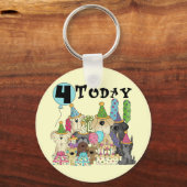 子犬4th誕生日バッシュTシャツとギフト キーホルダー (正面)