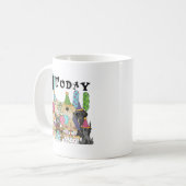 子犬4th誕生日バッシュTシャツとギフト コーヒーマグカップ (正面左)