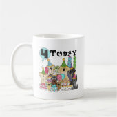 子犬4th誕生日バッシュTシャツとギフト コーヒーマグカップ (左)