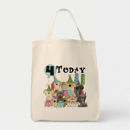 子犬4th誕生日バッシュTシャツとギフト トートバッグ (正面)