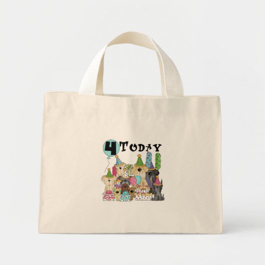 子犬4th誕生日バッシュTシャツとギフト ミニトートバッグ (正面)