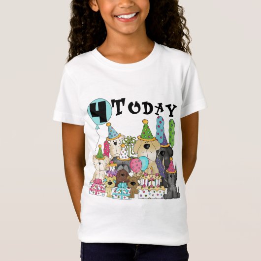 子犬4th誕生日バッシュTシャツとギフト Tシャツ (正面)