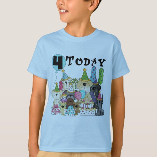 子犬4th誕生日バッシュTシャツとギフト Tシャツ (正面)