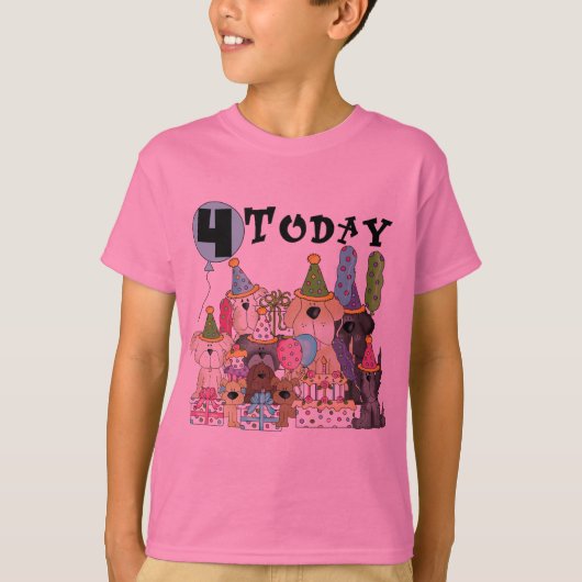 子犬4th誕生日バッシュTシャツとギフト Tシャツ (正面)