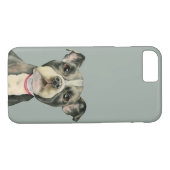 "子犬"はピット・ブル犬の水彩画の絵画を注目します Case-Mate iPhoneケース (裏面(横))