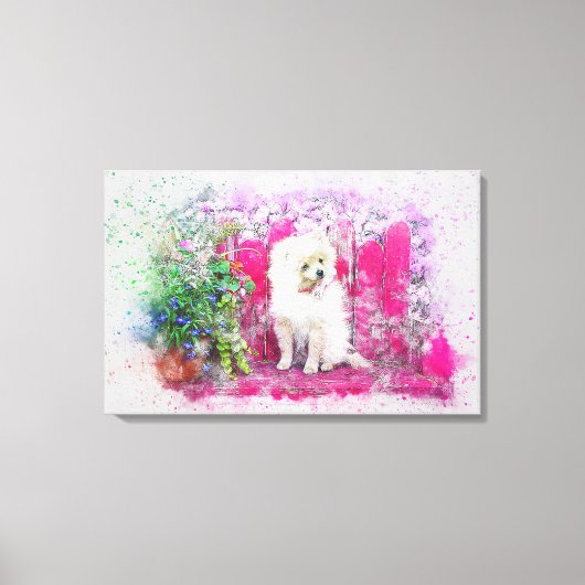 子犬 キャンバスプリント (正面)