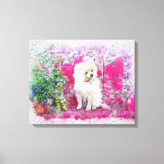 子犬 キャンバスプリント (正面)