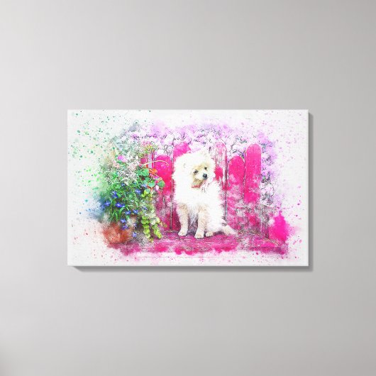 子犬 キャンバスプリント (正面)