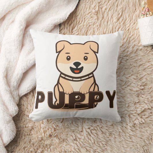 子犬 クッション (ブランケット)