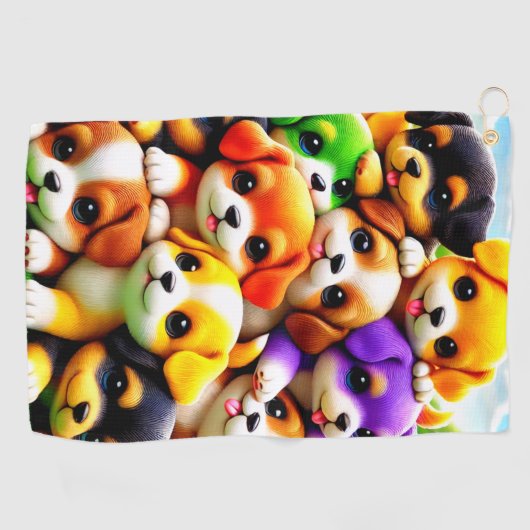 子犬 ゴルフタオル (横)