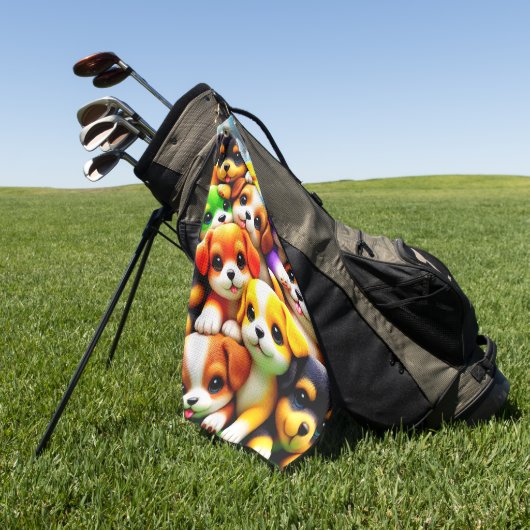 子犬 ゴルフタオル (グリーン)