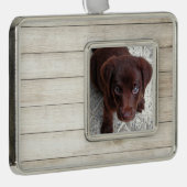 子犬 シルバープレートフレームオーナメント (右)