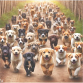 子犬 シール (正面)