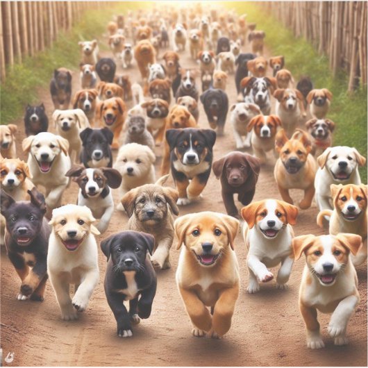 子犬 シール (正面)