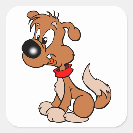 子犬 スクエアシール (正面)