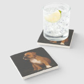 子犬 ストーンコースター (横)