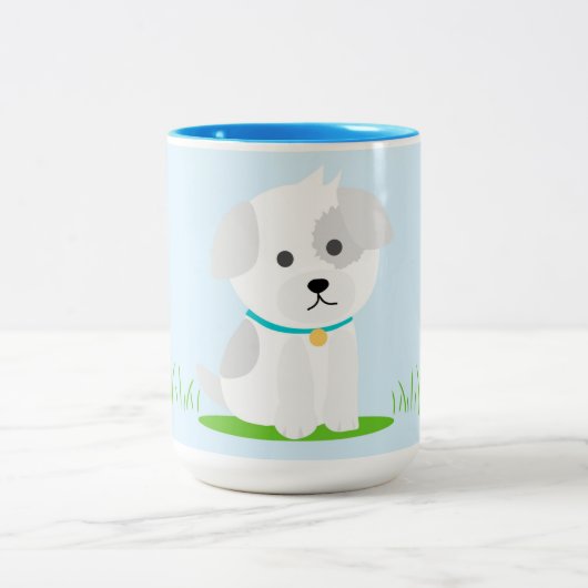 子犬 ツートーンマグカップ (中央)