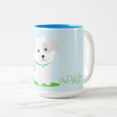 子犬 ツートーンマグカップ (正面右)