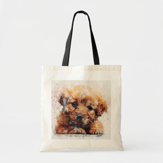 子犬 トートバッグ (正面)