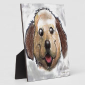 子犬 フォトプラーク (側面)