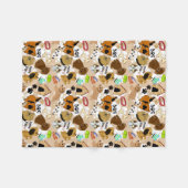 子犬 フリースブランケット (正面(横))