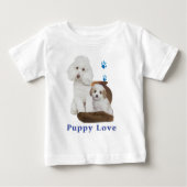 子犬 ベビーTシャツ (正面)